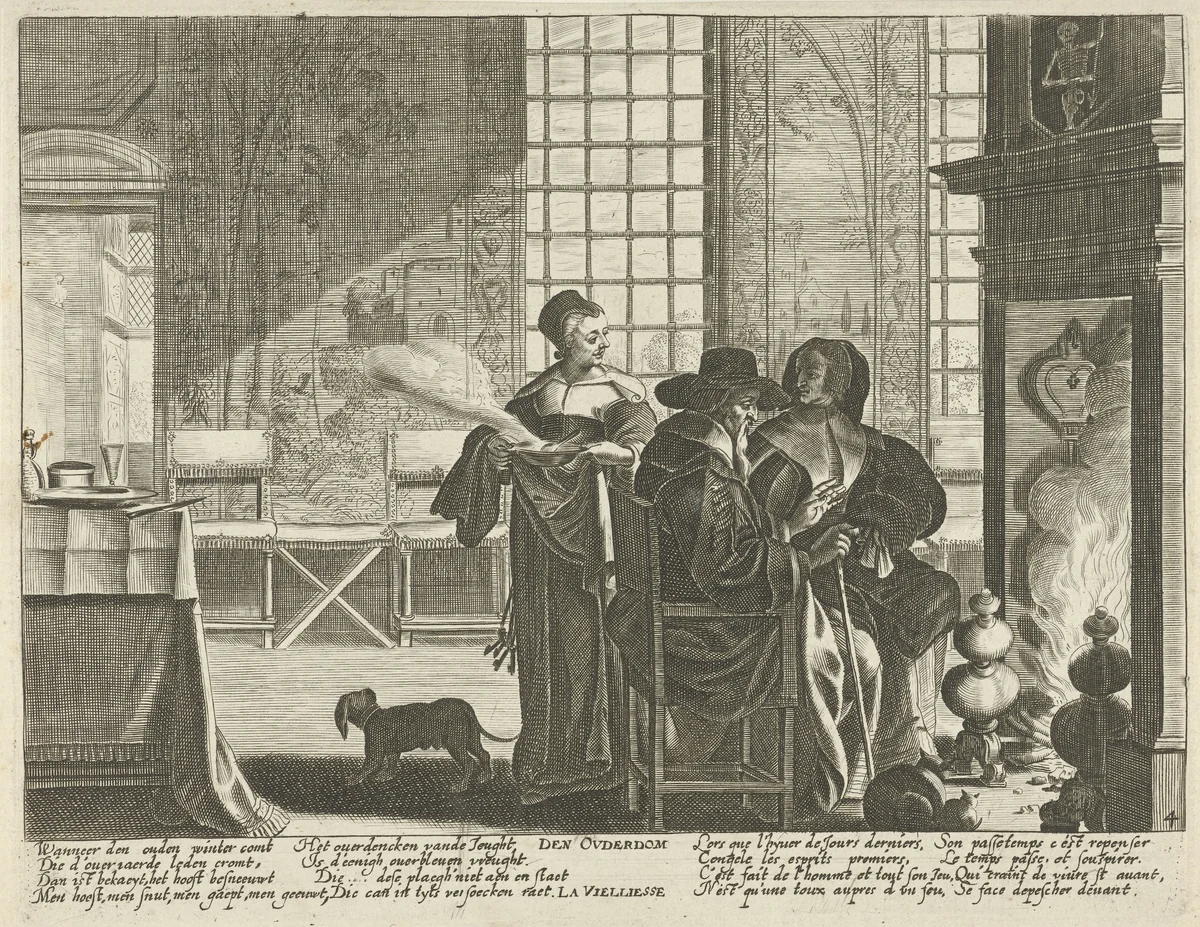 De ouderdom by Jan Christoffel Jegher, print, 1643-1666