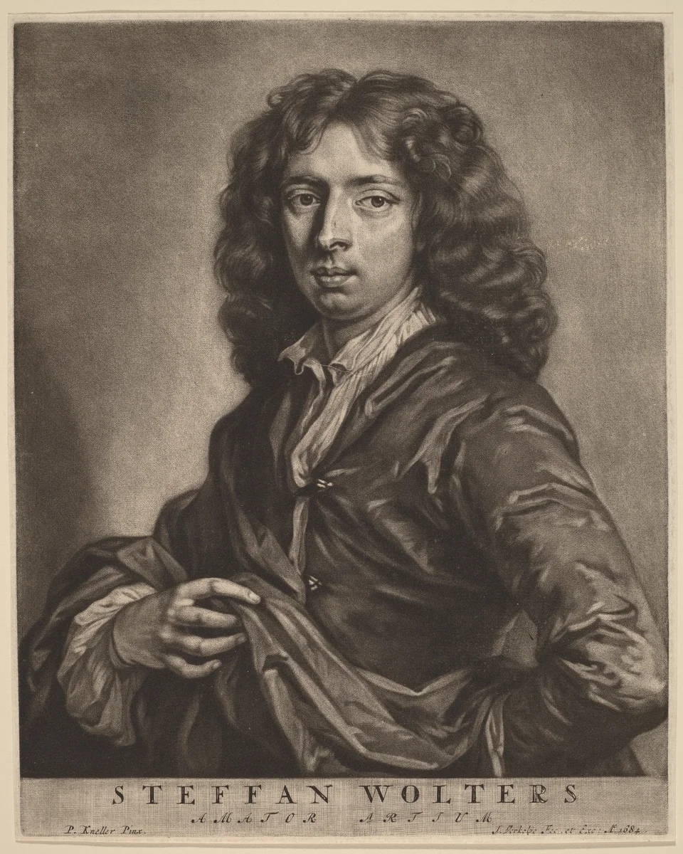 Steffan Wolters by Jan Verkolje, print, 1684