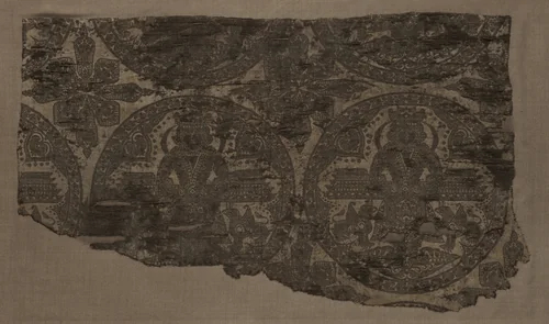 Enthroned King Flanked by Griffins by Unknown, textile, 800-1971