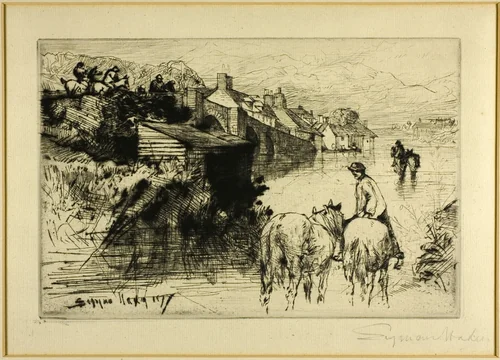 Wareham Bridge by Francis Seymour-Haden, print, 1877