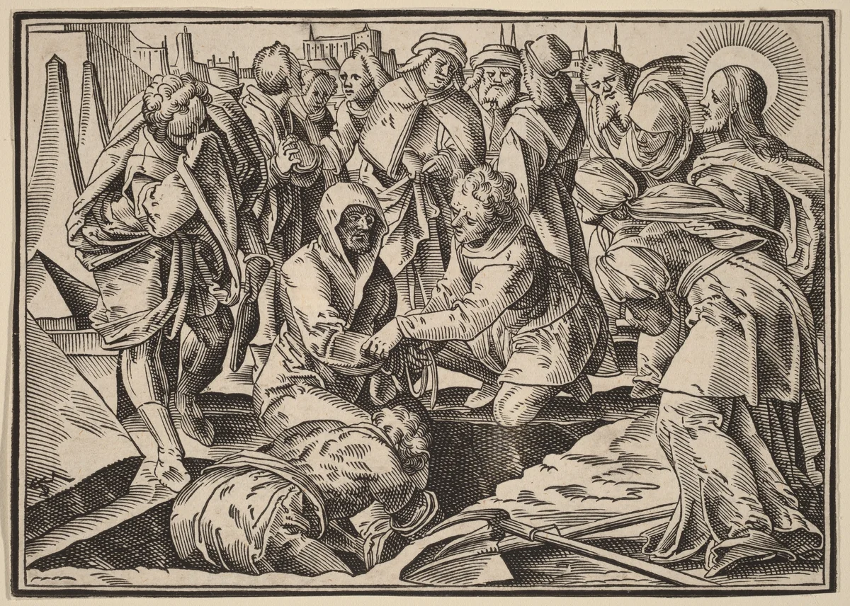 Christ Tells His Disciples of the Last Judgment by Christoph Murer, print, 1558-1614