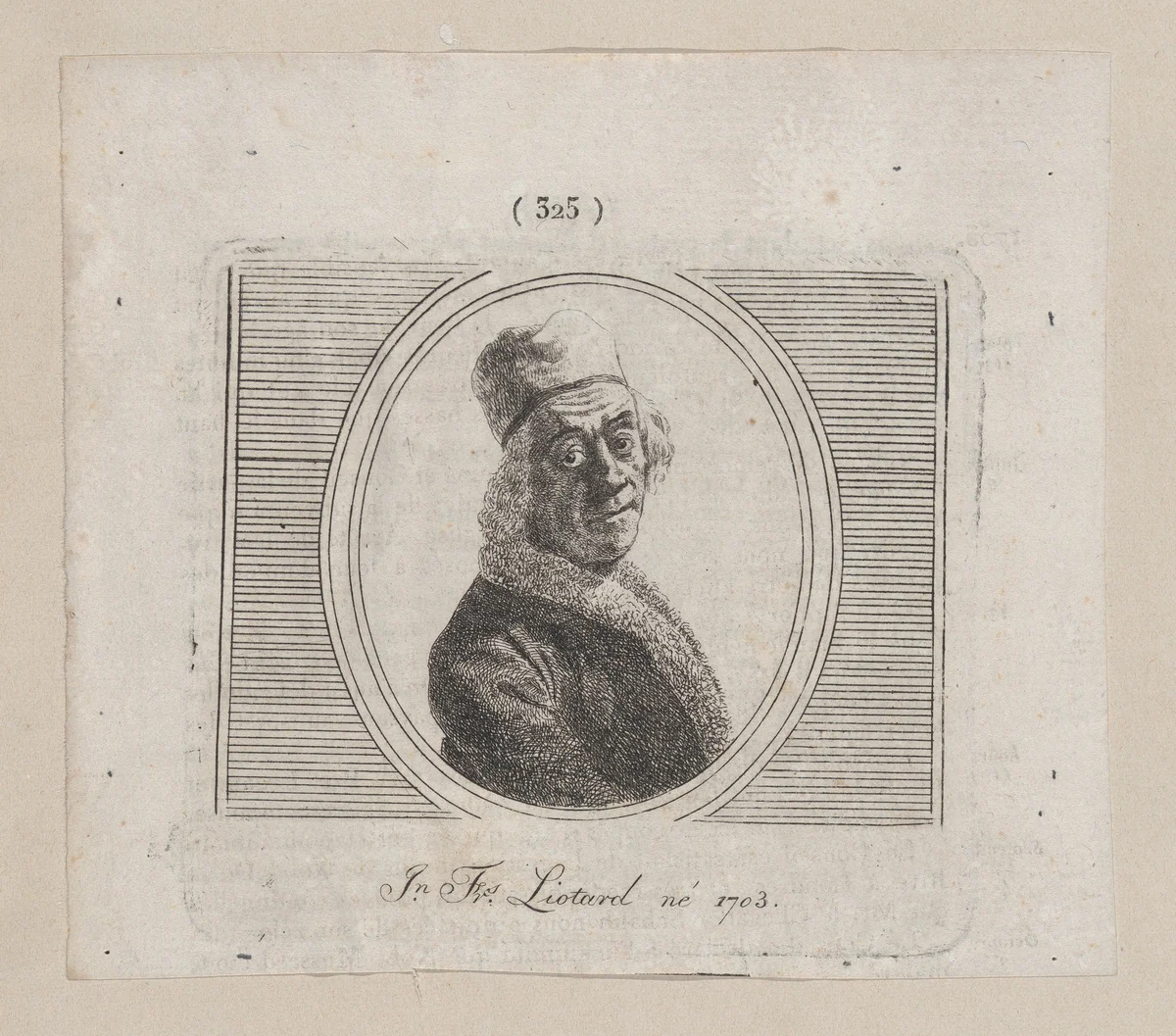 Self-portrait in a Red Cap by anonymous, print, 1700-1799