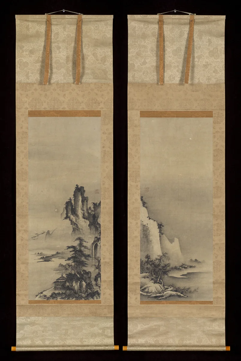 Landscapes of Autumn and Winter by Tenshō Shūbun, painting, 1600-1699