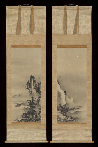 Landscapes of Autumn and Winter by Tenshō Shūbun, painting, 1600-1699