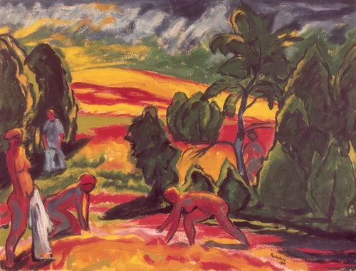 Summer Day by Max Pechstein, painting, 1911
