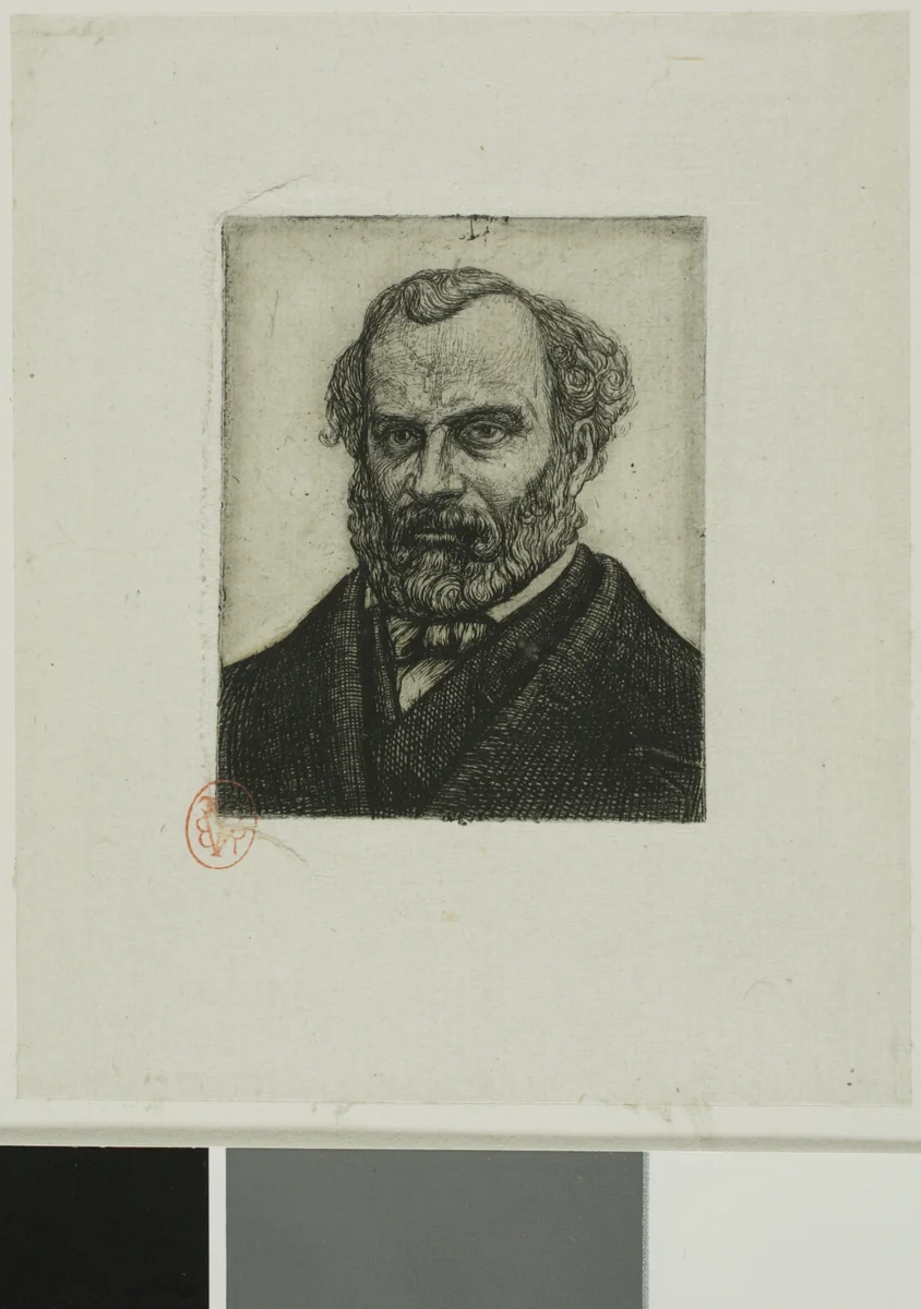 Portrait of Armand Guéraud of Nantes, Printer and Man of Letters by Charles Meryon, print, 1861-1862