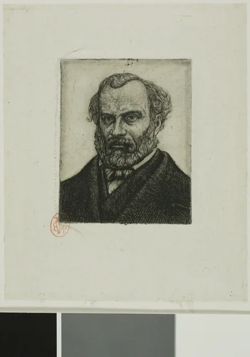 Portrait of Armand Guéraud of Nantes, Printer and Man of Letters by Charles Meryon, print, 1861-1862