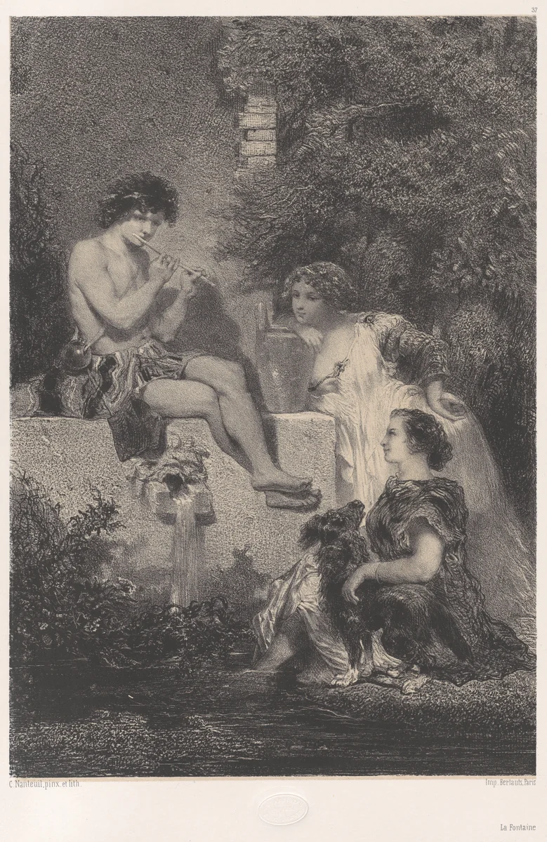 The Fountain by Célestin Nanteuil, print, 1825-1875