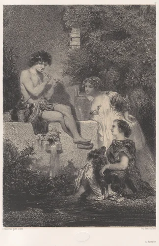The Fountain by Célestin Nanteuil, print, 1825-1875