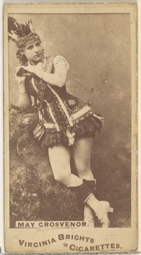 May Grosvernor, from the Actors and Actresses series (N45, Type 1) for Virginia Brights Cigarettes by Allen & Ginter, photograph, 1885-1891