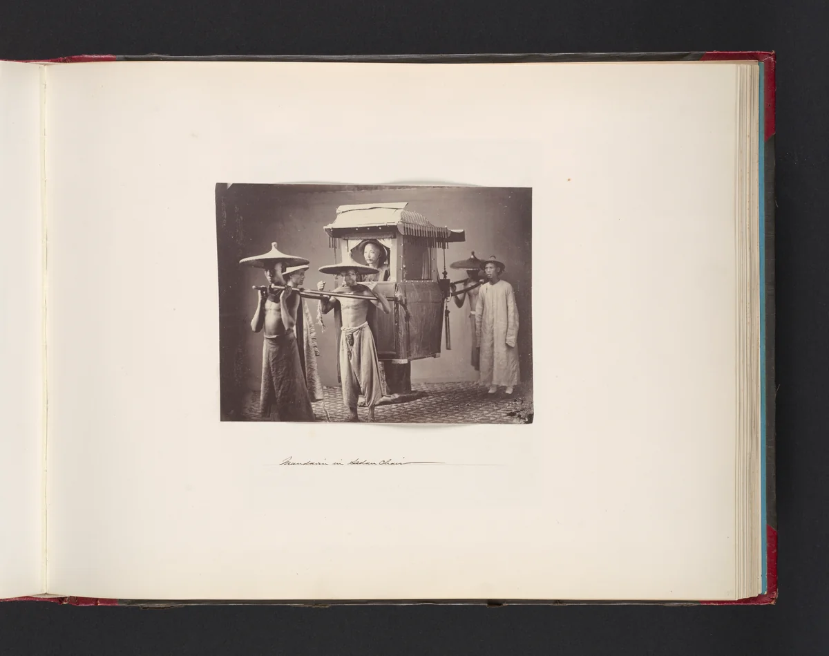 Mandarin in Sedan Chair by John Thomson, photograph, 1865