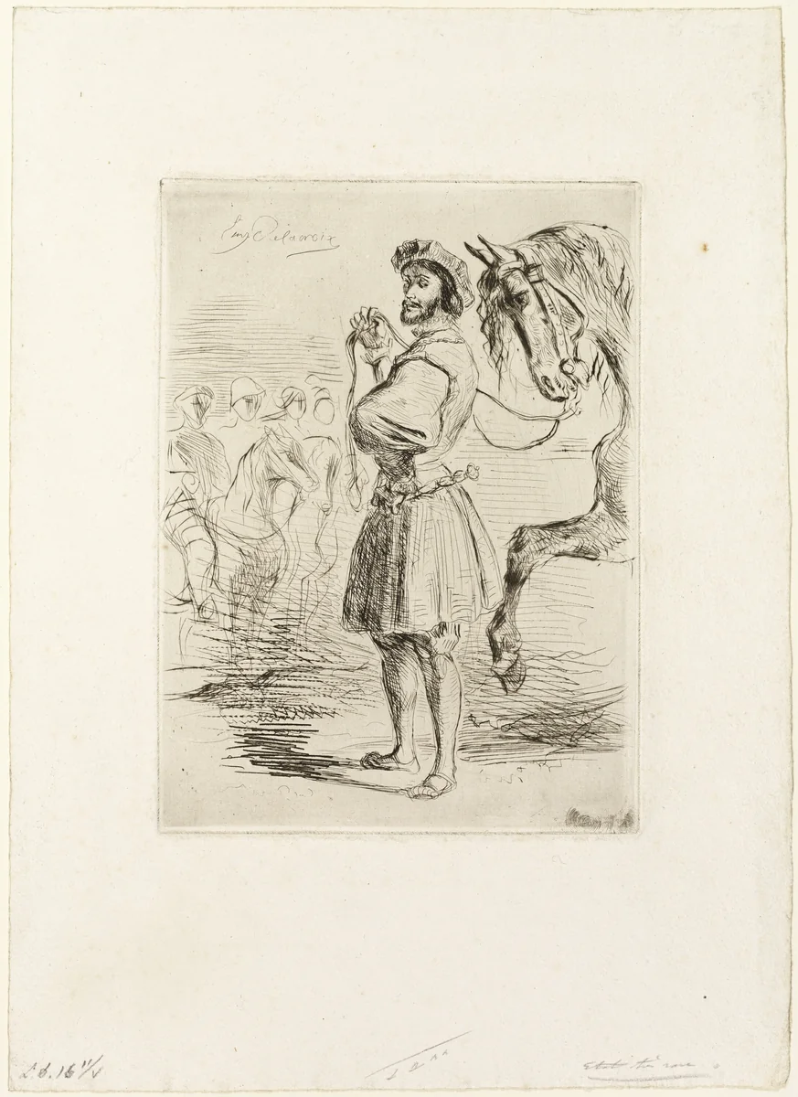 A Lord from the Time of Francis I by Eugène Delacroix, print, 1833