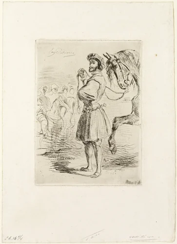 A Lord from the Time of Francis I by Eugène Delacroix, print, 1833