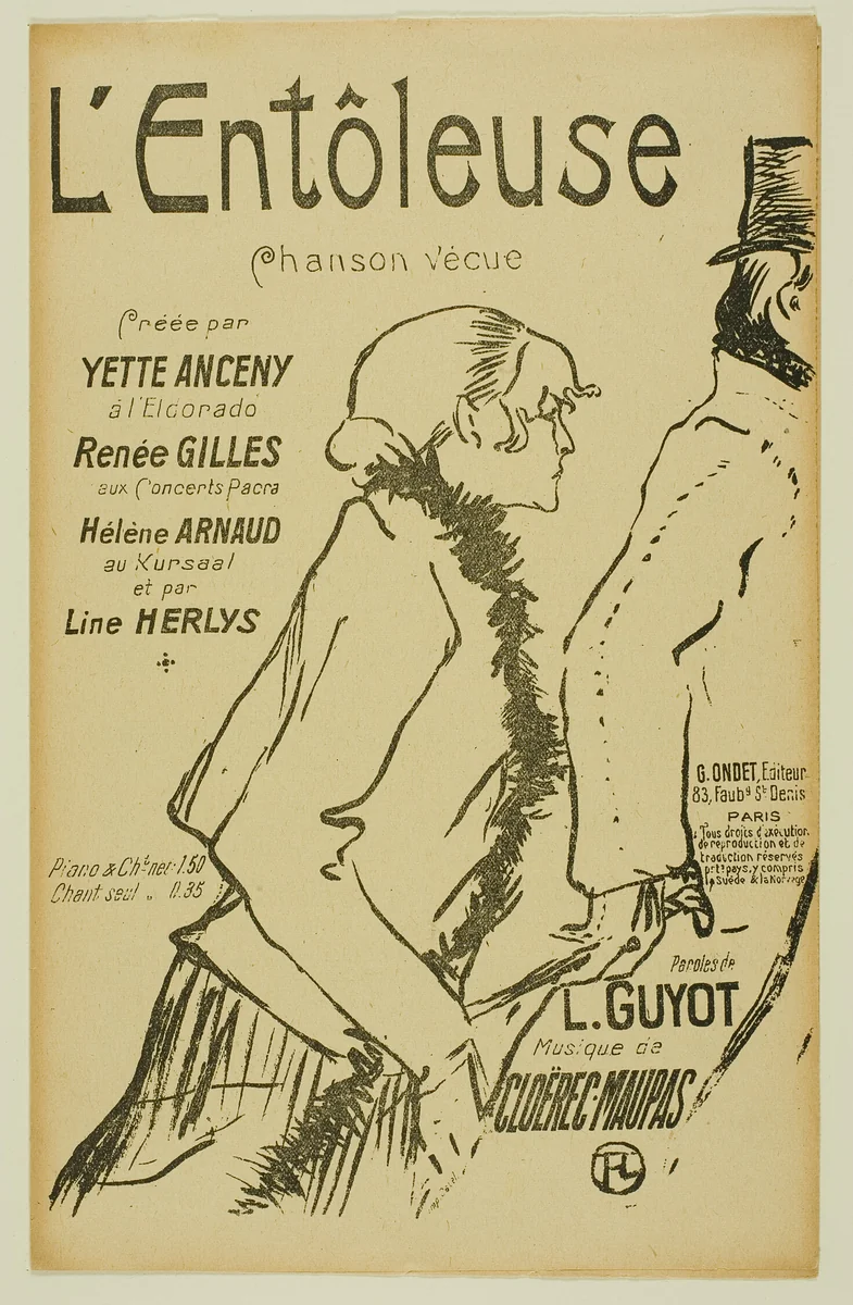 Poor Street-Walker! by Henri de Toulouse-Lautrec, print, 1893