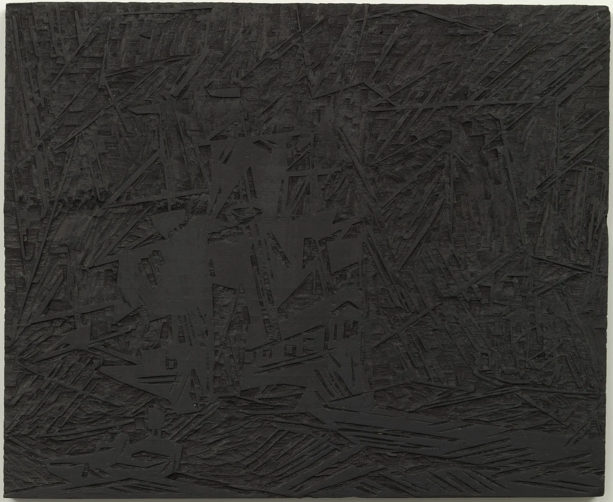 Woodblock for In the Offing (Zur Ausfahrt bereit) by Lyonel Feininger, print, 1919