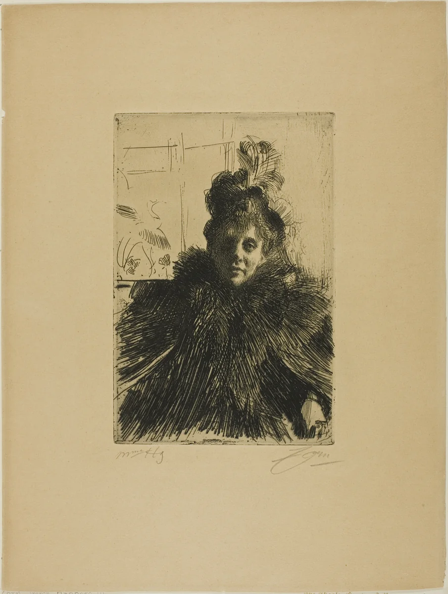 Gerda Hagborg III by Anders Zorn, print, 1896
