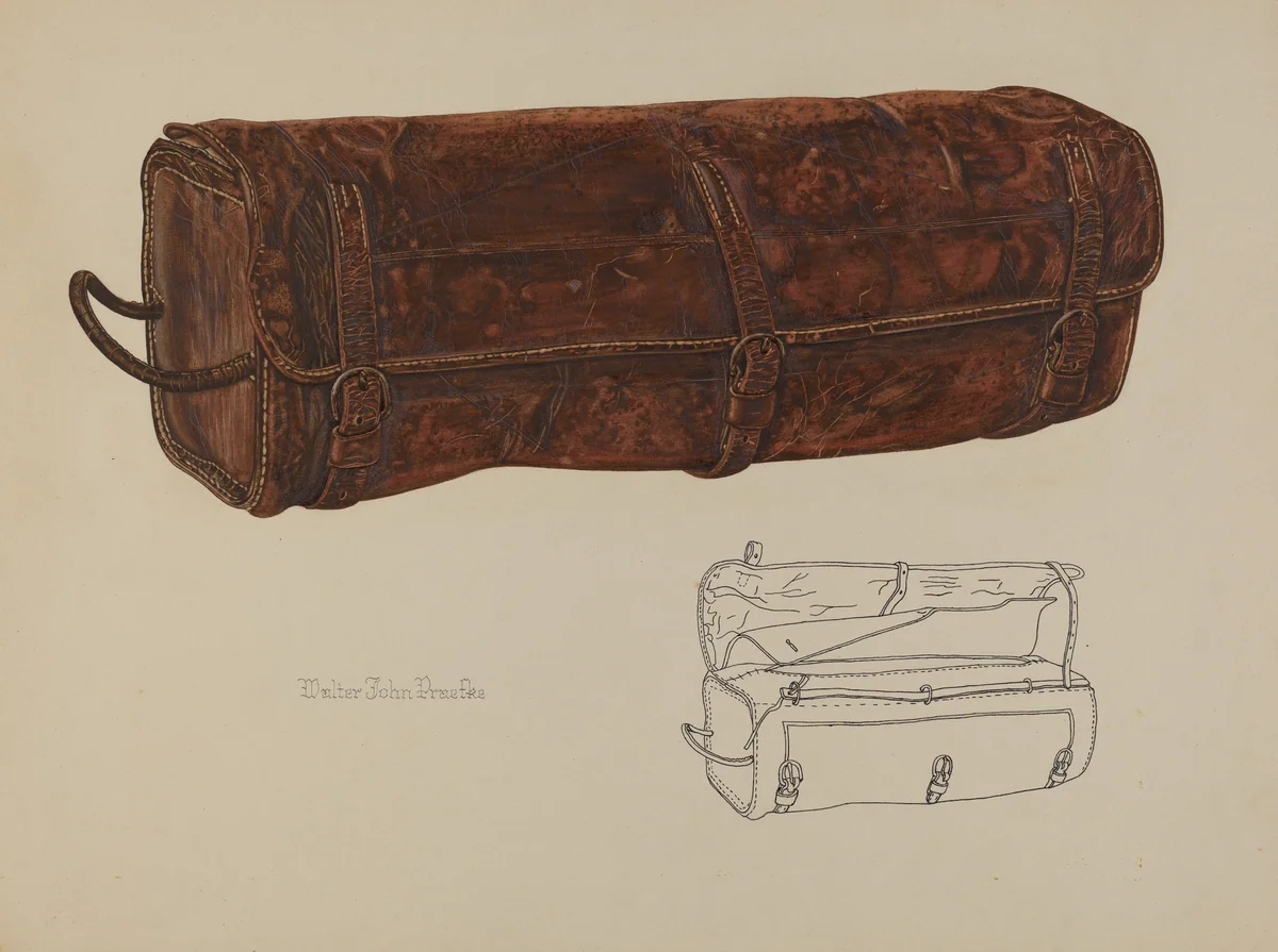Leather Mail Bag by Walter Praefke, index of american design, 1938