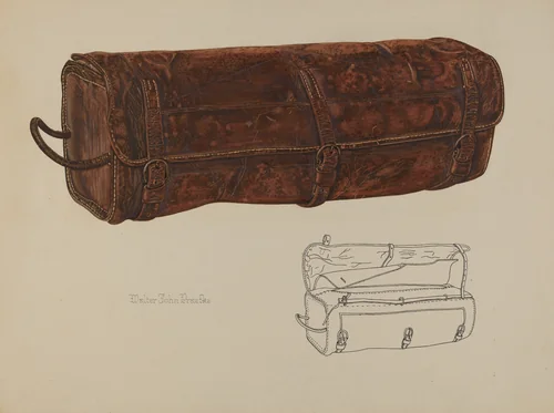 Leather Mail Bag by Walter Praefke, index of american design, 1938