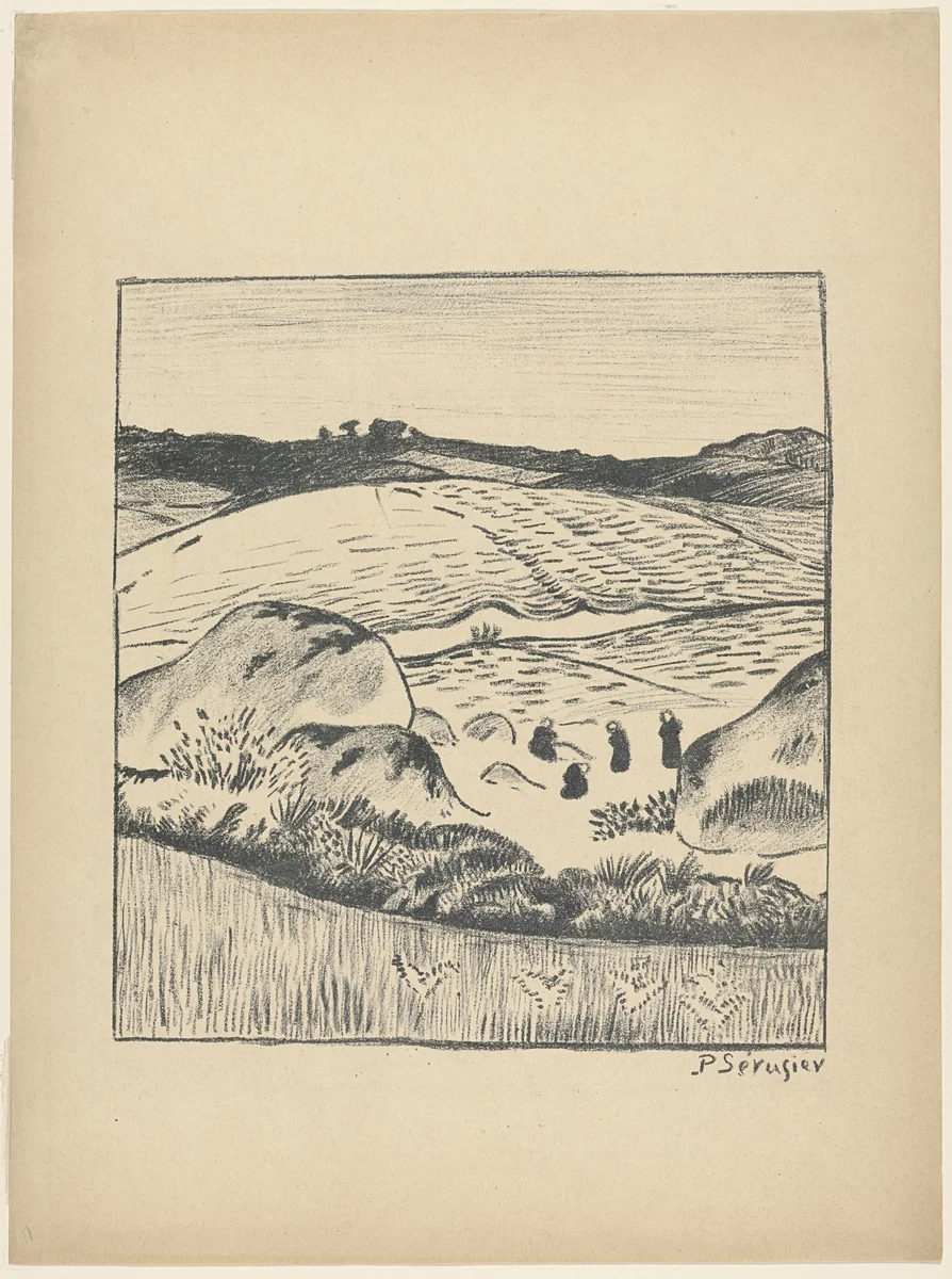 Landscape in Brittany by Paul Sérusier, print, 1895