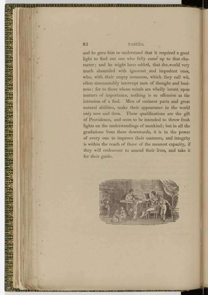Tailpiece (page 82) from The Fables of Aesop by Thomas Bewick, illustrated book, 1818