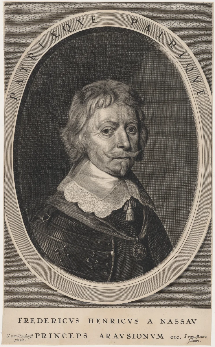 Frederick Henry of Nassau by Jacob van Meurs; Gerrit van Honthorst, print, 1619-1680