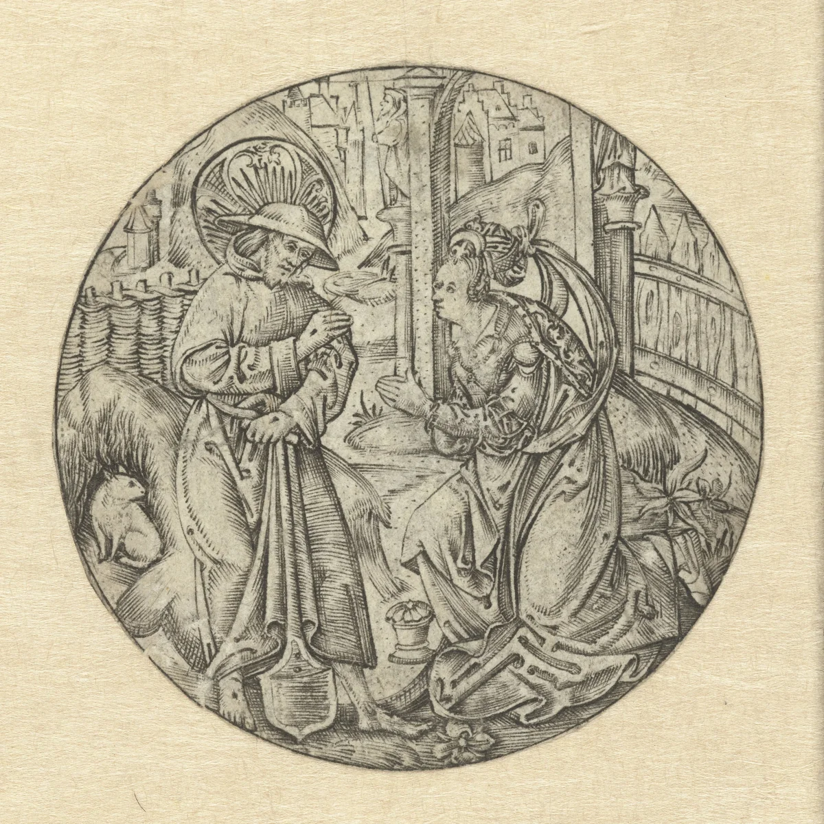 Christus verschijnt aan Maria Magdalena by Unknown, print, 1510-1560