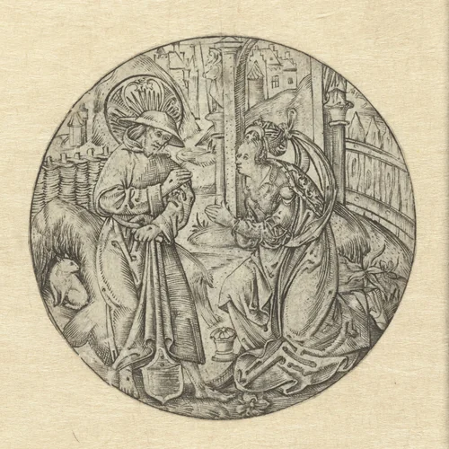 Christus verschijnt aan Maria Magdalena by Unknown, print, 1510-1560