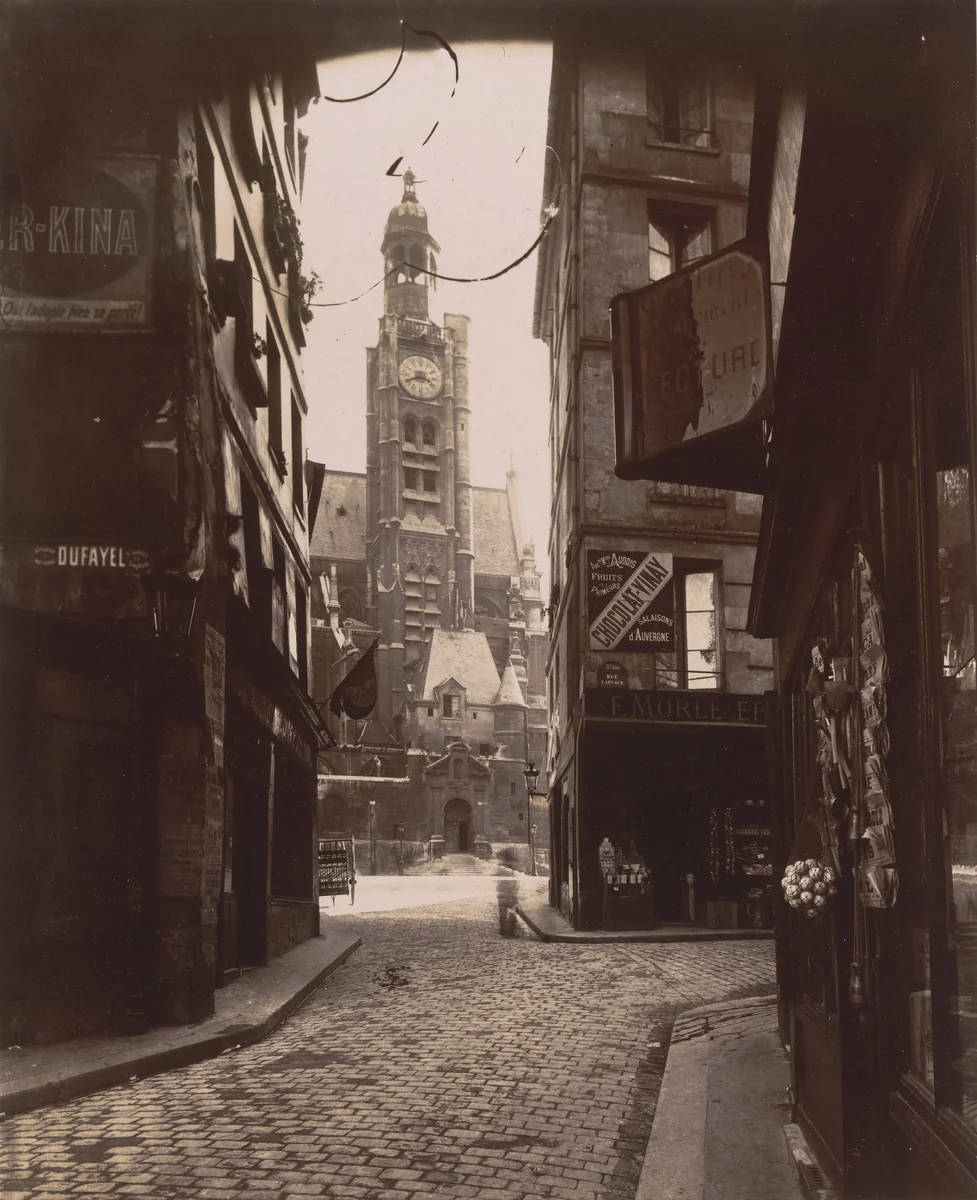 Rue de la Montagne-Sainte-Geneviève by Eugène Atget, photograph, 1898