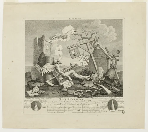 Tailpiece, or the Bathos by William Hogarth, print, 1764