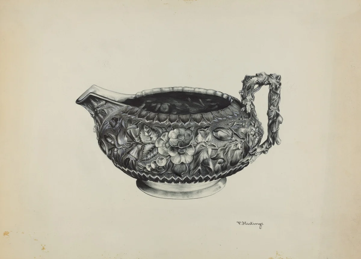 Silver Creamer by Florence Hastings, index of american design, 1938