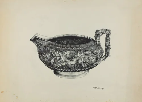 Silver Creamer by Florence Hastings, index of american design, 1938