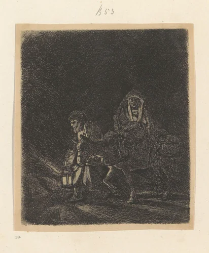 Vlucht naar Egypte: nachtstuk by Rembrandt van Rijn, book, 1651