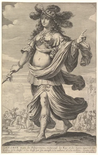 Zenobia, from Pierre Le Moyne's "La Gallerie des femmes fortes" by Abraham Bosse, print, 1642-1652