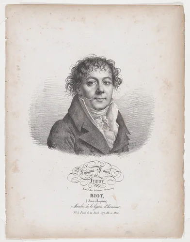 Portrait of Jean-Baptiste Biot by Jules Boilly, print, 1820