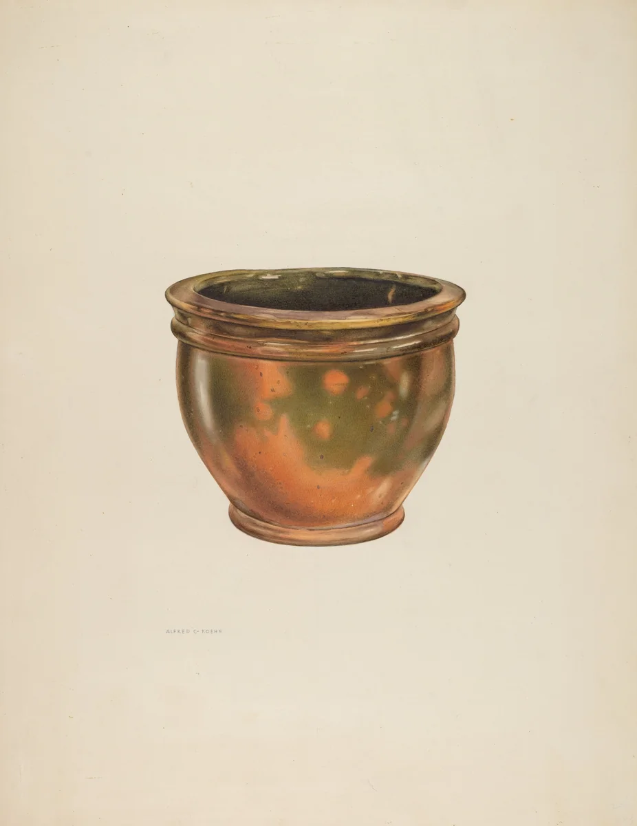 Galena Pottery (Bowl) by Alfred Koehn, index of american design, 1938