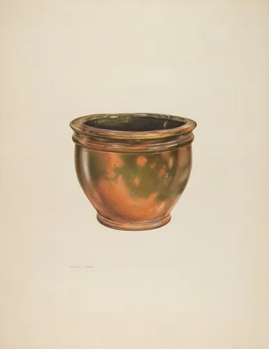 Galena Pottery (Bowl) by Alfred Koehn, index of american design, 1938