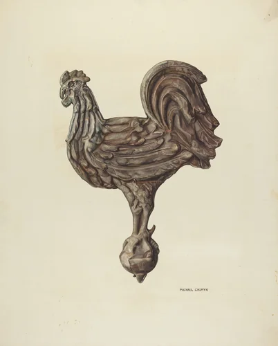 Weather Vane Finial by Michael Chomyk, index of american design, 1940