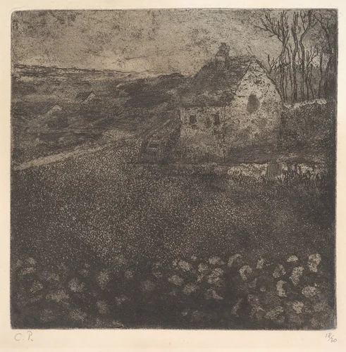 The Cottage by Camille Pissarro, print, 1879