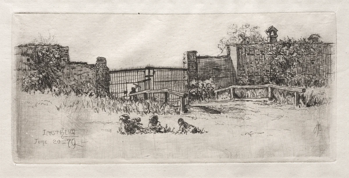 The Gate, Lustheim by Otto H. Bacher, print, 1879