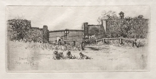 The Gate, Lustheim by Otto H. Bacher, print, 1879