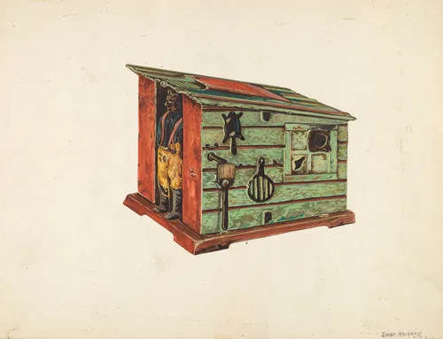 Mechanical Bank by Einar Heiberg, index of american design, 1938