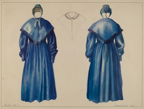 Dress (Front and Back View) by J. Howard Iams, index of american design, 1938