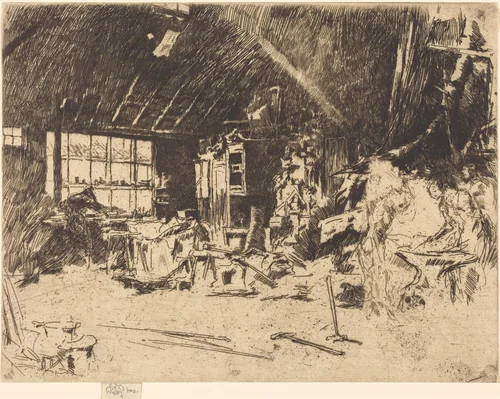 The Smithy by James McNeill Whistler, print, 1880