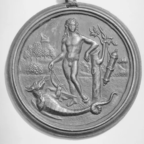 Apollo and the Serpent Python by Pseudo Francesco Antonio, metalwork, 1500-1599