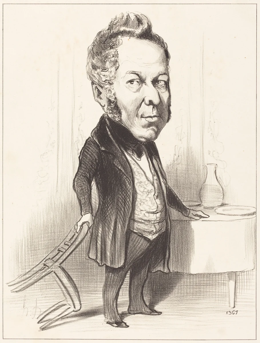 A.P.F. Deslongrais by Honoré Daumier, print, 1849