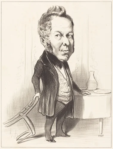 A.P.F. Deslongrais by Honoré Daumier, print, 1849
