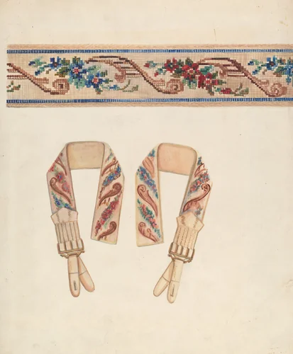 Suspenders by Ella Sterling, index of american design, 1935