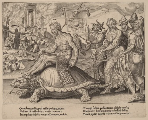 The Triumph of Job by Dirck Volckertz Coornhert, print, 1559