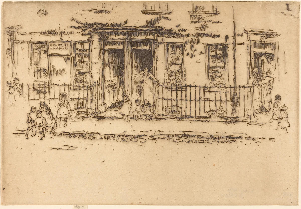 Justice Walk - Chelsea by James McNeill Whistler, print, 1886-1888