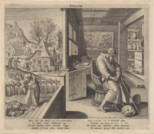 Dolor (Sorrow) by Raphael Sadeler I, print, 1560-1628